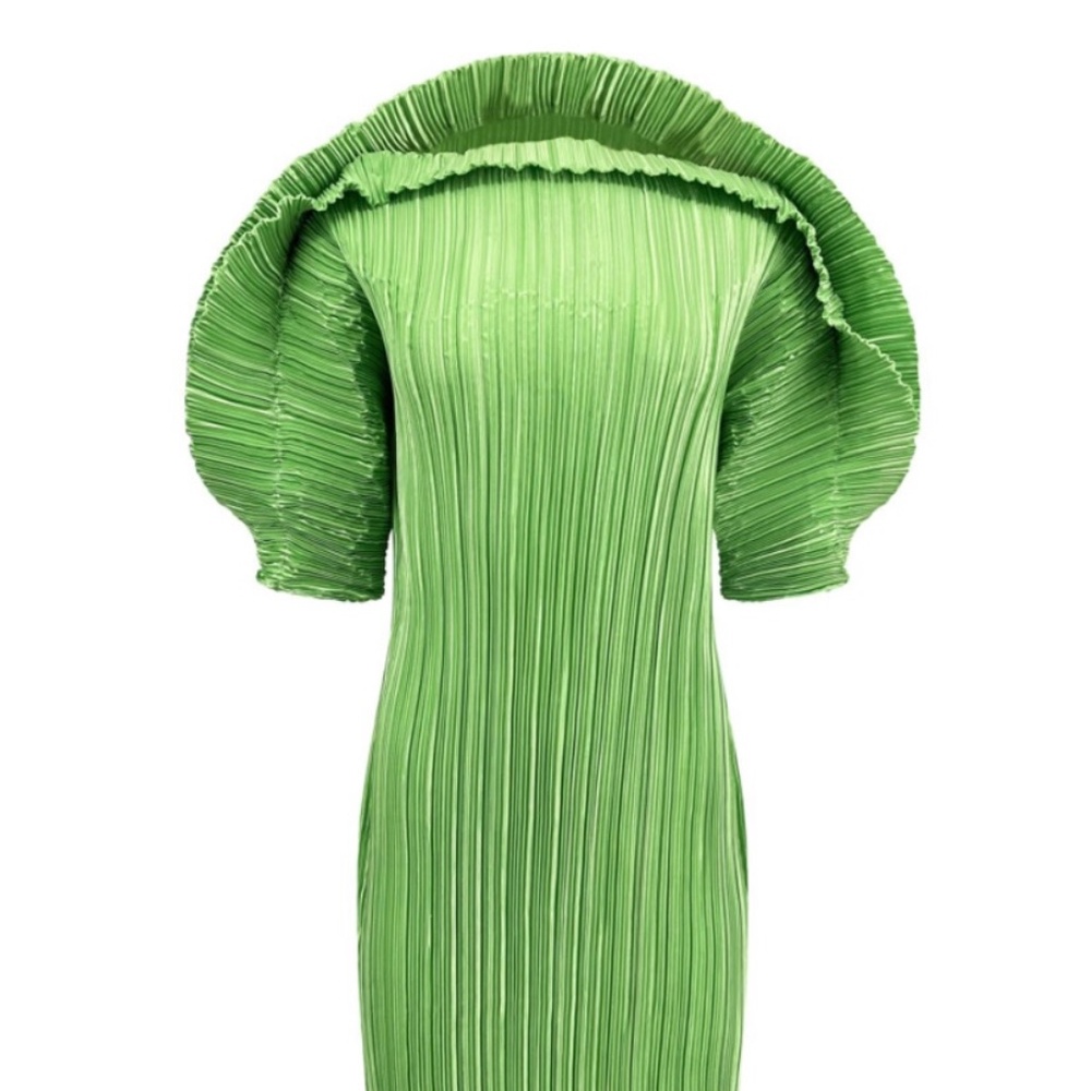 Flying Solo PR Green Pleated Dress